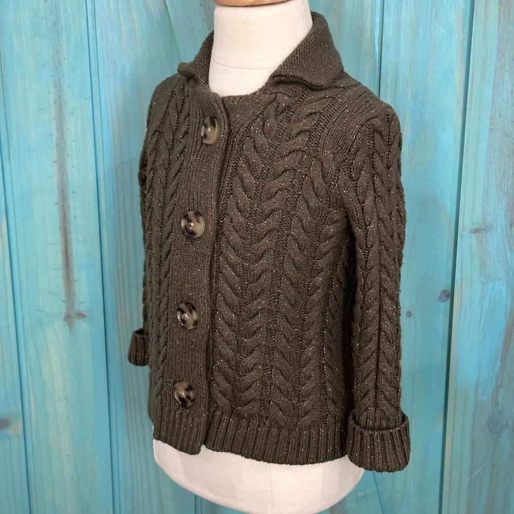 Oshkosh Boy’s Olive Green Cardigan Sweater- 2T